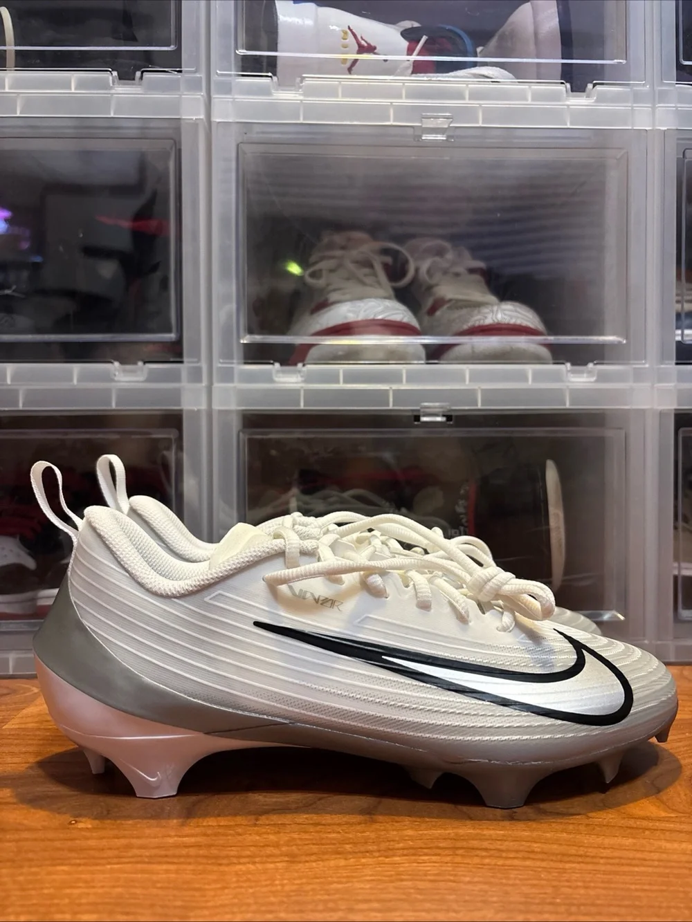 Nike Vapor Speed 3 White Wolf Grey FB3303-100 Football Cleats Szs 8M + 8.5M NWOB